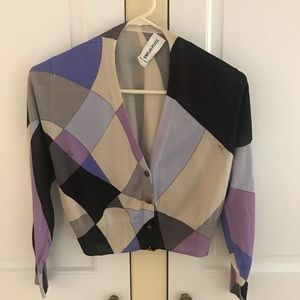 Emilio Pucci 100% Silk Cardigan L